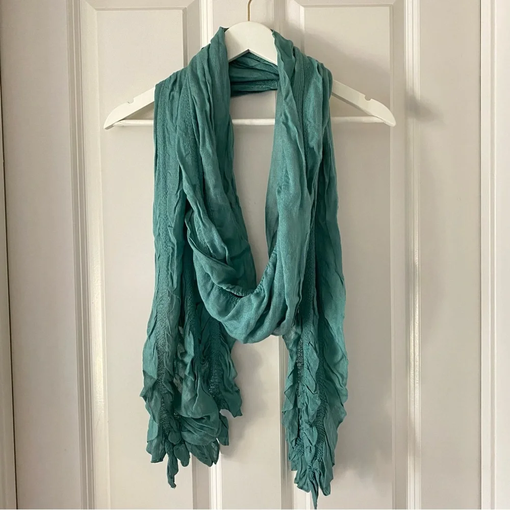 Women’s Aqua Green Lightweight Scarf Wrap 🧣❄️